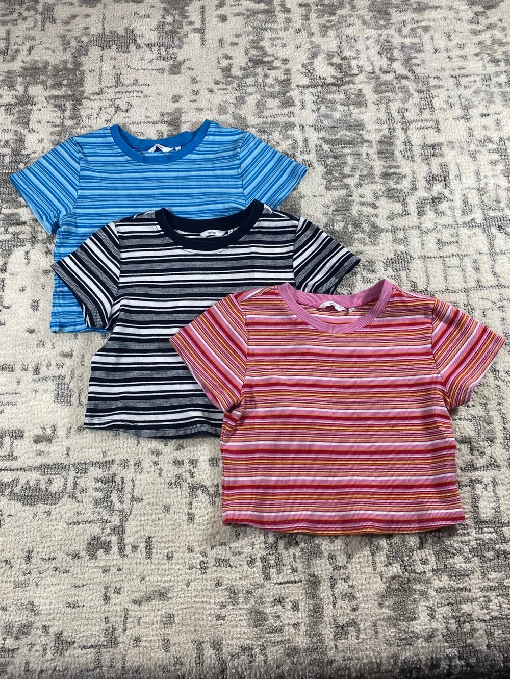 Lot of 3 Defrost Striped Crop Top